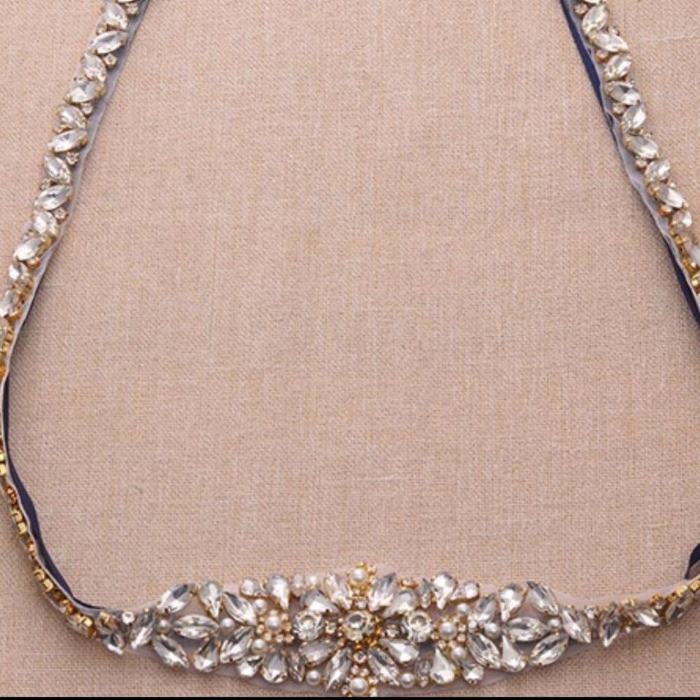 Dazzle on your special day with this exquisite bridal sash